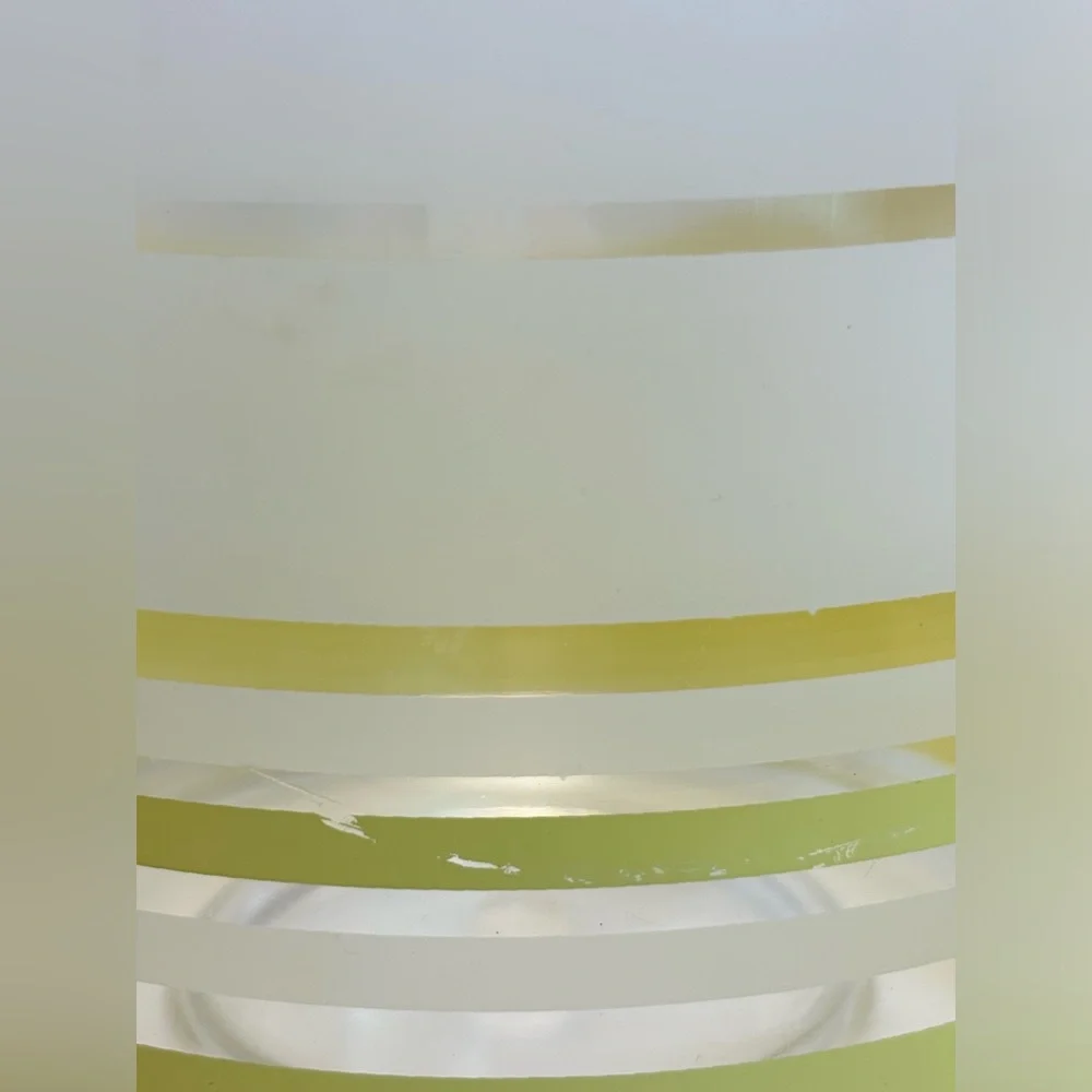 Mid-Century Modern Handled Ice Bucket & Lid Yellow Retro Acrylic Wellington